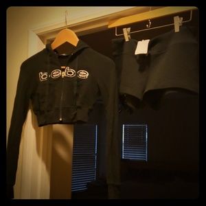 Bebe shorts and top outfit